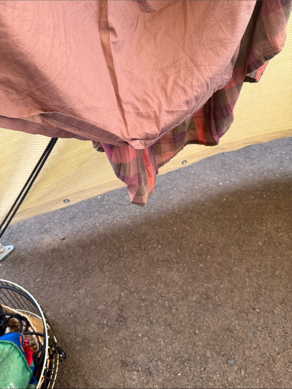 Faherty Olive and Rust Plaid Tiered Midi Dress - Picture 7 of 7